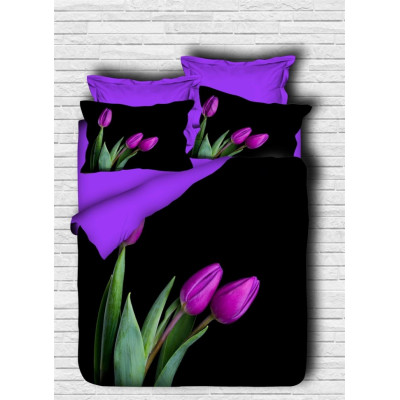 КПБ LightHouse ranforce+3D Purple Royal Tulip евро