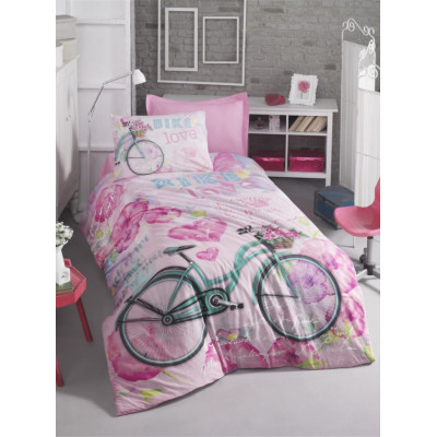 Постельное белье подростковое Cotton Box Bike pembe 160x220