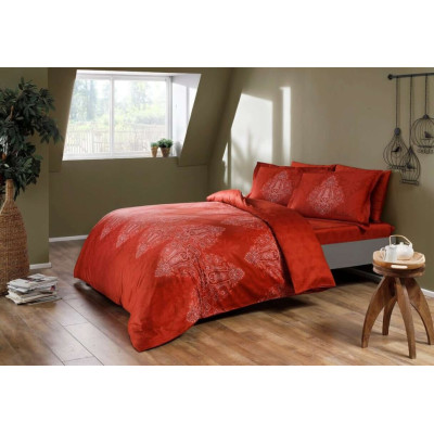 Комплект постельного белья сатин Digital TAC Caledon Red семейный