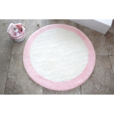 Круглый коврик для ванной Chilai Home Ronda Pembe 90x90