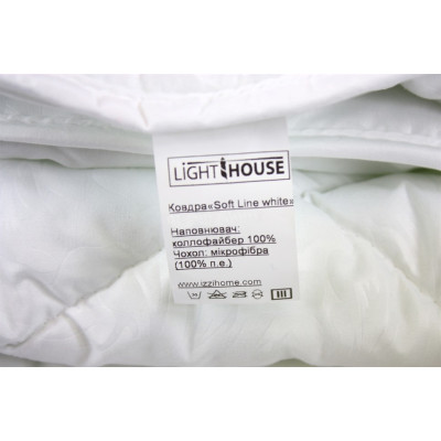 Полуторное одеяло из холлофайбера LightHouse Soft Line white 155x215