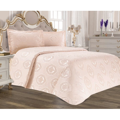 Комплект покрывало и наволочки Tropik Home Lotus Rose 220x230