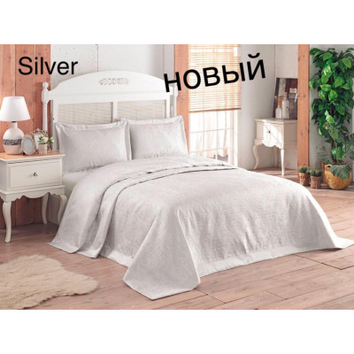 Покрывало атласное Hanibaba Gardenia gumus silver 240x260