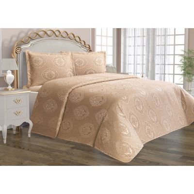 Покрывало с наволочками Tropik Home Lotus Beige 220x230